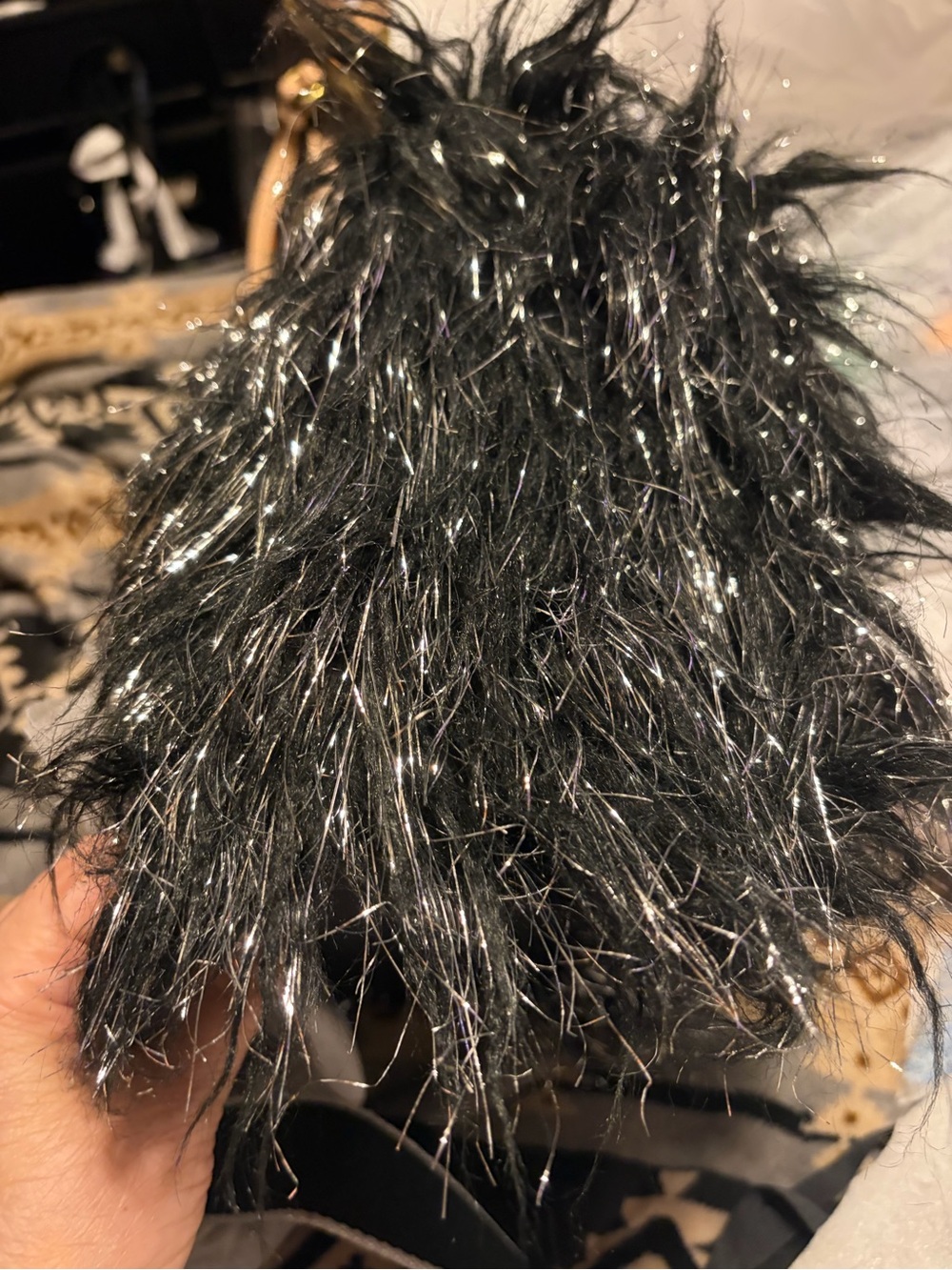Marc Jacob’s NWT Faux Fur and Leather “Creature Tote with Shimmer - Picture 6 of 15